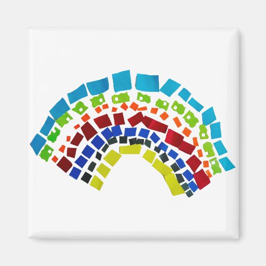 Papierregenboog Magneet (Voorkant)