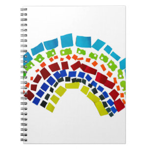 Papierregenboog Notitieboek