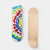 Papierregenboog Persoonlijk Skateboard (Voorkant)