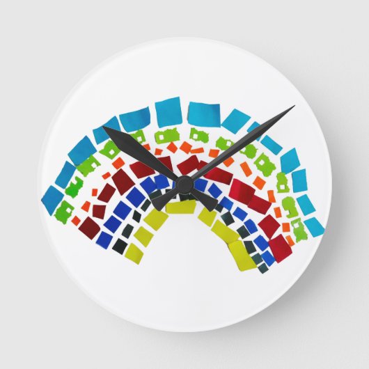 Papierregenboog Ronde Klok (Voorkant)