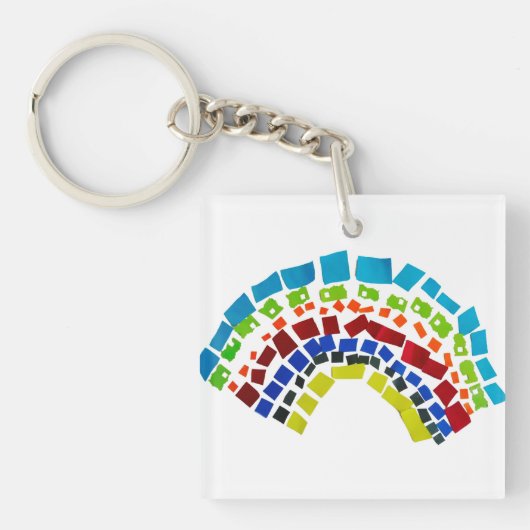 Papierregenboog Sleutelhanger (voorkant)