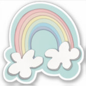 Papierregenboog Sticker (Voorkant)