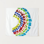 Papierregenboog Wandkleed (Voorkant (horizontaal))