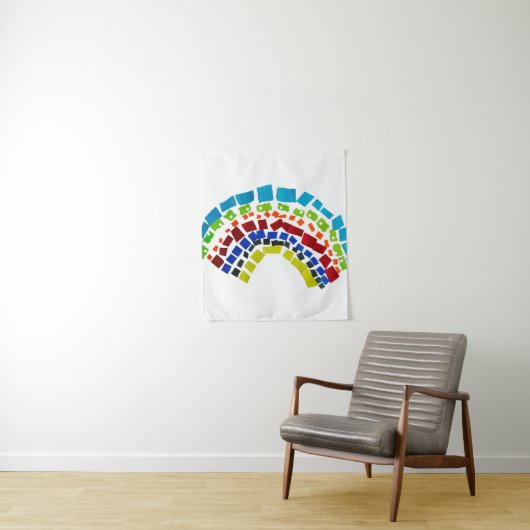 Papierregenboog Wandkleed (In situ)