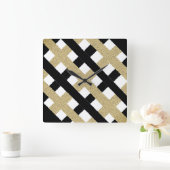 Papierriem voor zwart en goudzwart vierkante klok (Huis)