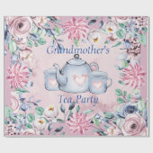 Papierrol 15-inch theepartij bij oma cadeaupapier (Vlak)