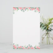 Papierroze stropen briefpapier (Staand voorkant)