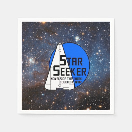 Papierruimte Servetten - Star/Galaxy met Logo (Voorkant)