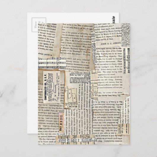 papierschijven - Verticaal Briefkaart (Voorkant / Achterkant)