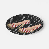 Papierschoen voor borden papieren bordje (Gekanteld)