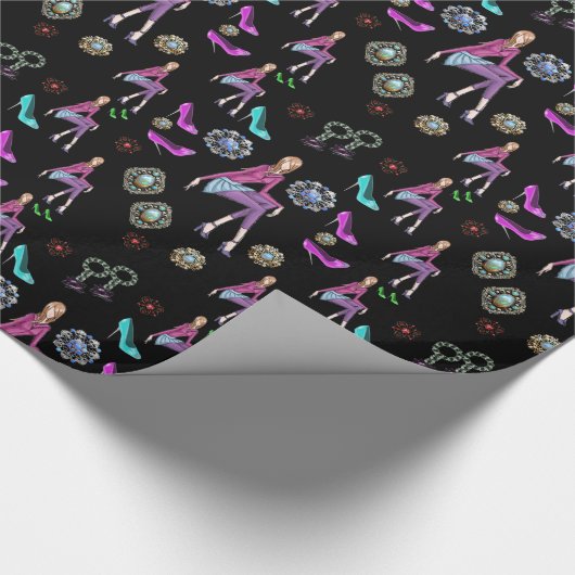 Papierschoenen met onmiddellijke verpakking cadeaupapier (Hoek)