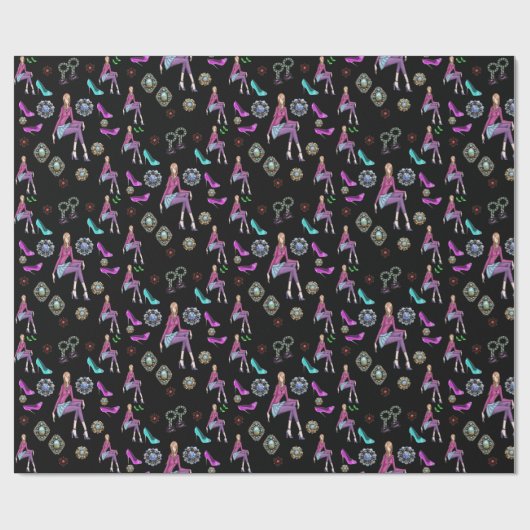 Papierschoenen met onmiddellijke verpakking cadeaupapier (Vlak)