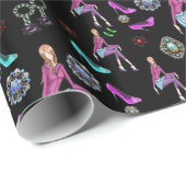 Papierschoenen met onmiddellijke verpakking cadeaupapier (Rol Hoek)