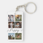 Papierscript | Grootkinderen Fotoraster collage Sleutelhanger (achterkant)