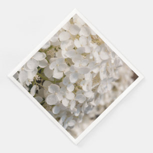 Papierservet, witte bloemen servetten