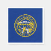 Papierservetten met patriottische vlag van Nebrask Servetten (Voorkant)