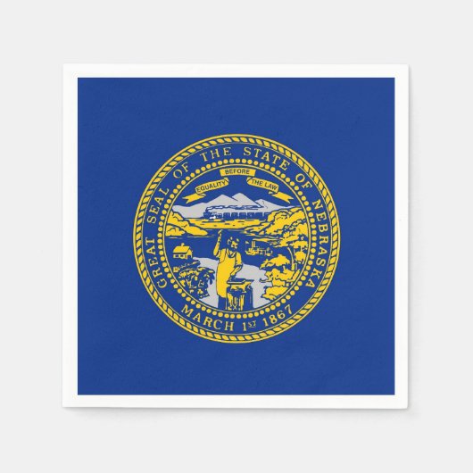 Papierservetten met patriottische vlag van Nebrask Servetten (Voorkant)