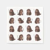 Papierservietten "Otto der braune Maulwurf" Servet (Voorkant)