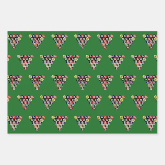 Papierset met onmiddellijke verpakking - Billiards Inpakpapier Vel (Voorkant 2)