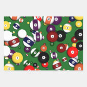 Papierset met onmiddellijke verpakking - Billiards Inpakpapier Vel (Voorkant)