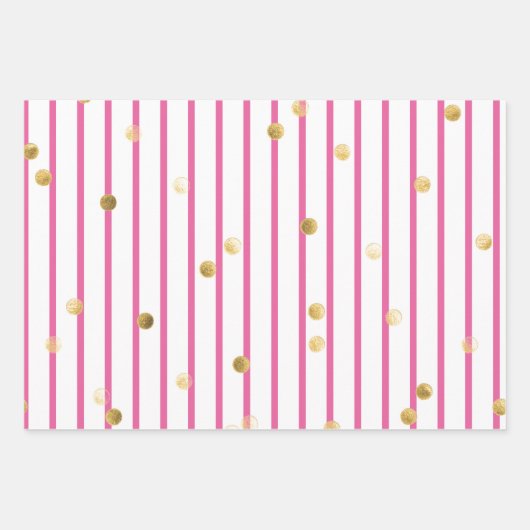 Papierset met onmiddellijke verpakking - Roze goud Inpakpapier Vel (Voorkant)
