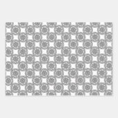 Papierset met zwarte en witte Keltische stijl Inpakpapier Vel (Voorkant 3)