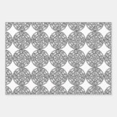 Papierset met zwarte en witte Keltische stijl Inpakpapier Vel (Voorkant)