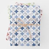 Papierset van 3 vellen met speelgoedtekeningen (In situ)