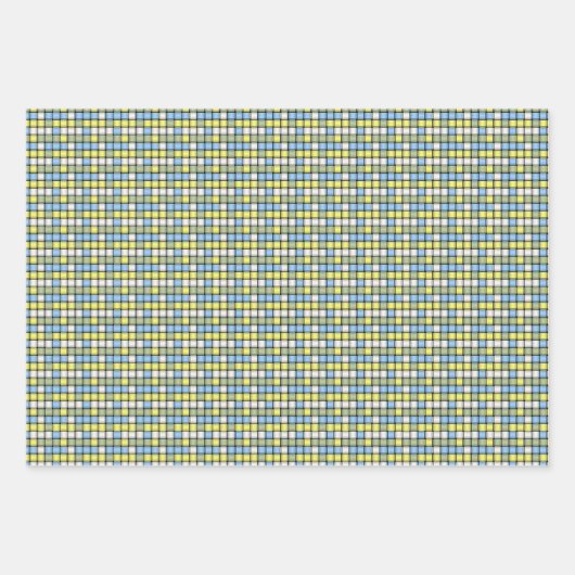 Papierset verpakken - Nieuwe witte dag op geel Inpakpapier Vel (Voorkant 2)