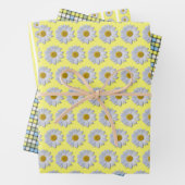 Papierset verpakken - Nieuwe witte dag op geel Inpakpapier Vel (In situ)