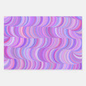 Papierset voor wikkelen - Paarse curven Inpakpapier Vel (Voorkant)