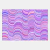 Papierset voor wikkelen - Paarse curven Inpakpapier Vel (Voorkant 3)