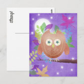 Papierspoel - paars - postkaarten (Voorkant / Achterkant)