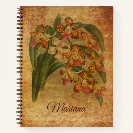  papierstijl voor tijger-orchidee notitieboek (Voorkant)
