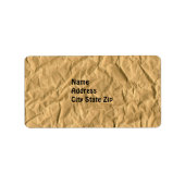 papierstructuur Etiket (Voorkant)