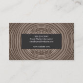 papierstructuur | houtnerf visitekaartje (Achterkant)