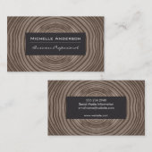 papierstructuur | houtnerf visitekaartje (Voorkant / Achterkant)