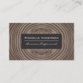 papierstructuur | houtnerf visitekaartje (Voorkant)