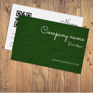 Papierstructuur life coach groene QR visitekaart Visitekaartje