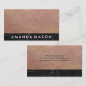 Papierstructuur | Zwarte Leisteen Marmer Visitekaartje (Voorkant / Achterkant)