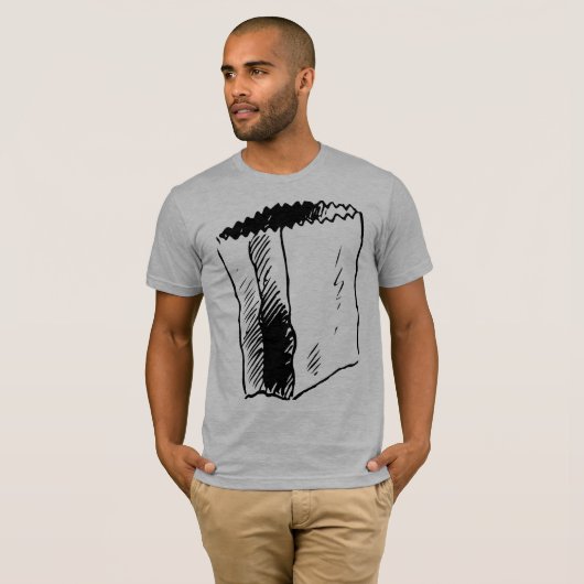 Papiertas Mannen T-shirt (Voorkant volledig)