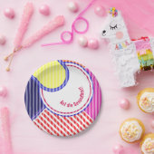 Papierteller abgestimmt bunt lineair papieren bordje (Feest)