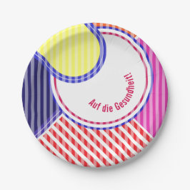 Papierteller abgestimmt bunt lineair papieren bordje