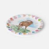 Papierteller mit Pferdebild, Ponymotiv Papieren Bordje (Gekanteld)