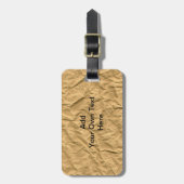 Papiertextuur Bagagelabel omsluiten (Voorkant verticaal)