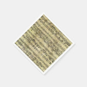  papiertextuur van oude Muzieknoten Servetten (Hoek)