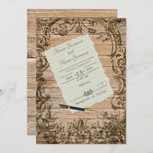 Papiervel Kaart (Voorkant / Achterkant)