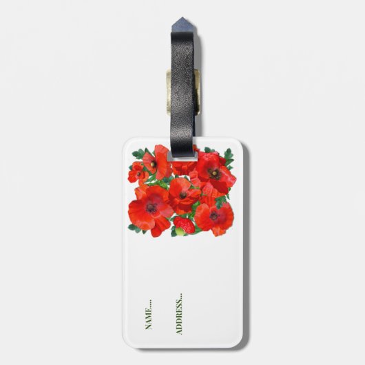 Papierveld Bagagelabel (Achterkant verticaal)