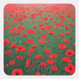 Papierveld Vierkante Sticker