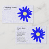 Papierventilator - blauw visitekaartje (Voorkant / Achterkant)